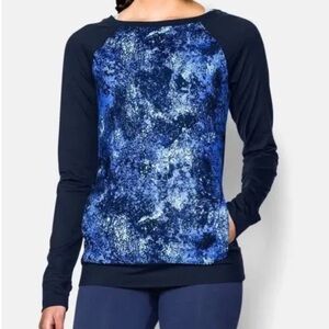 Under Armour UA StudioLux Take A Chance Crew Blue Long Sleeve Sweatshirt Small